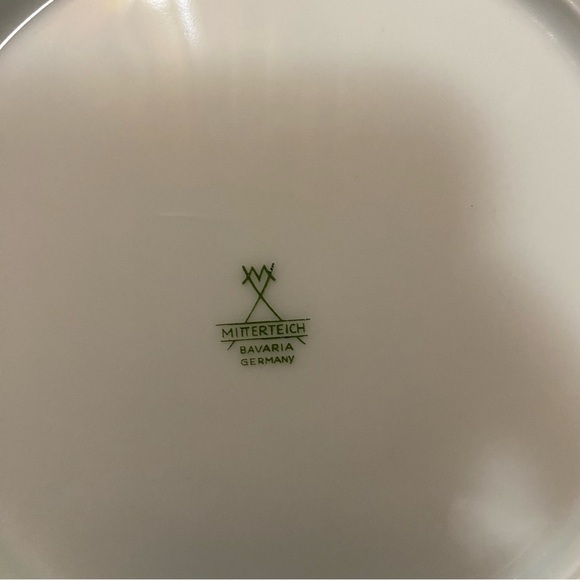 Mitterteich Pink Rose Floral Patterned Bavaria Germany Ceramic 8" Plate Set of 3 - Picture 6 of 7